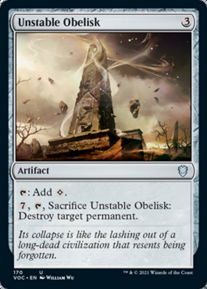 Unstable Obelisk [Innistrad: Crimson Vow Commander] | Tacoma Games