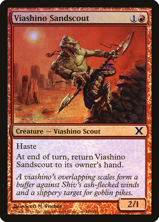 Viashino Sandscout (Premium Foil) [Tenth Edition] | Tacoma Games