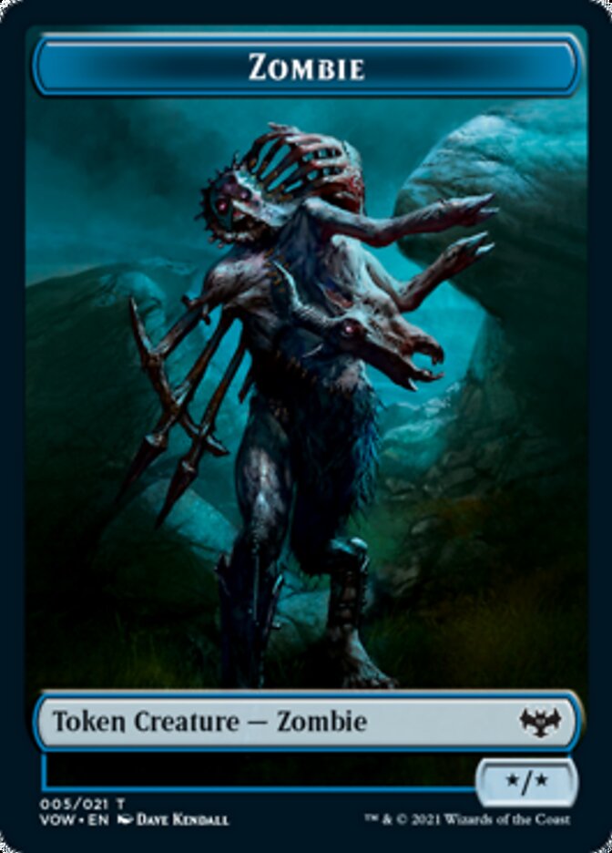 Blood // Zombie (005) Double-sided Token [Innistrad: Crimson Vow Tokens] | Tacoma Games