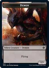 Demon // Demon Double-Sided Token [Starter Commander Decks] | Tacoma Games