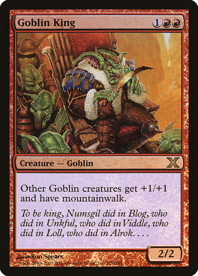 Goblin King (Premium Foil) [Tenth Edition] | Tacoma Games