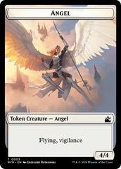 Saproling // Angel (0003) Double-Sided Token [Ravnica Remastered Tokens] | Tacoma Games