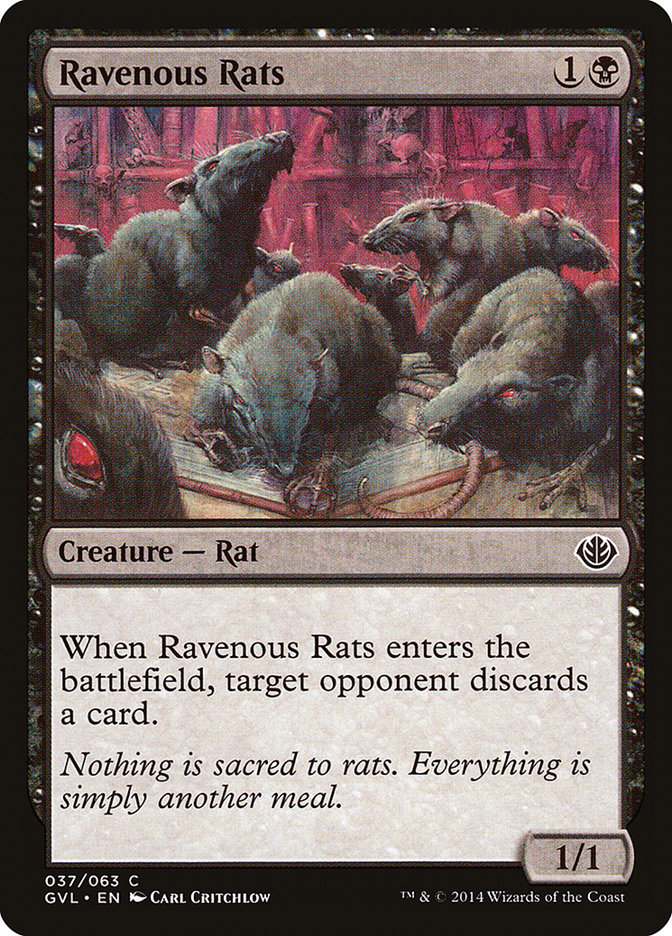 Ravenous Rats (Garruk vs. Liliana) [Duel Decks Anthology] | Tacoma Games