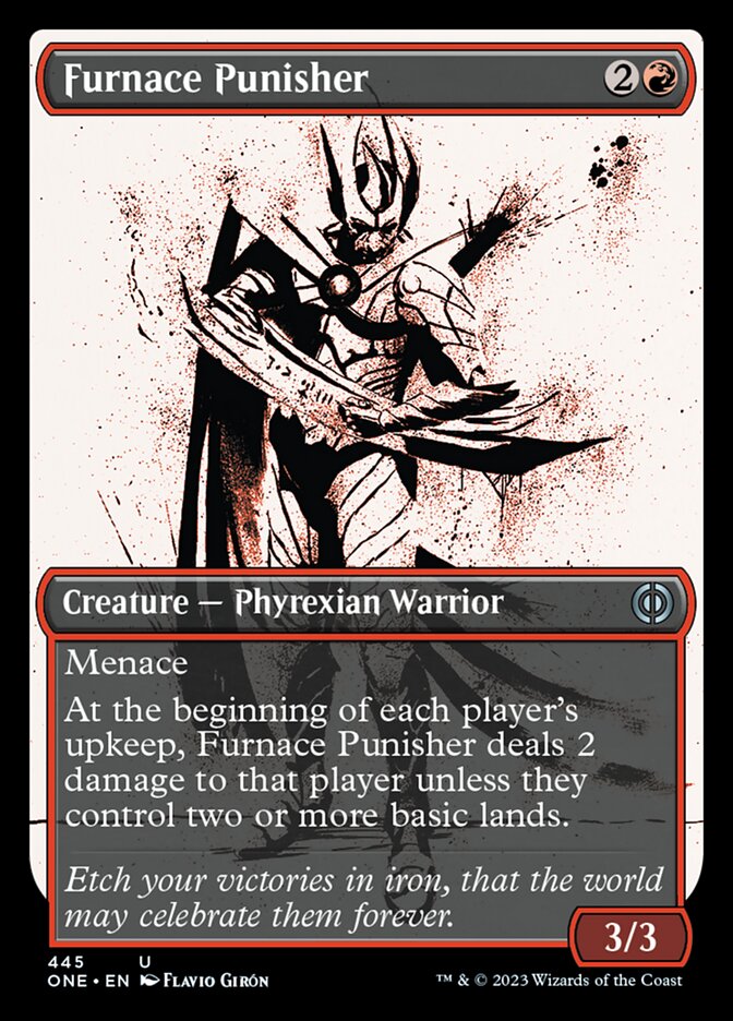 Furnace Punisher (Showcase Ichor Step-and-Compleat Foil) [Phyrexia: All Will Be One] | Tacoma Games