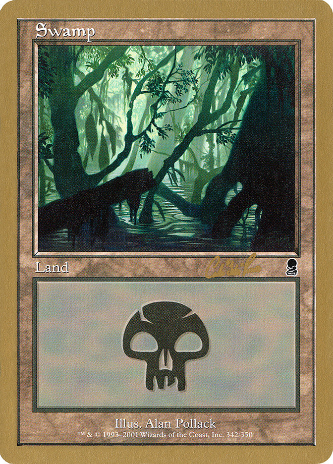 Swamp (cr342) (Carlos Romao) [World Championship Decks 2002] | Tacoma Games