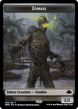 Zombie Token [Dominaria Remastered Tokens] | Tacoma Games