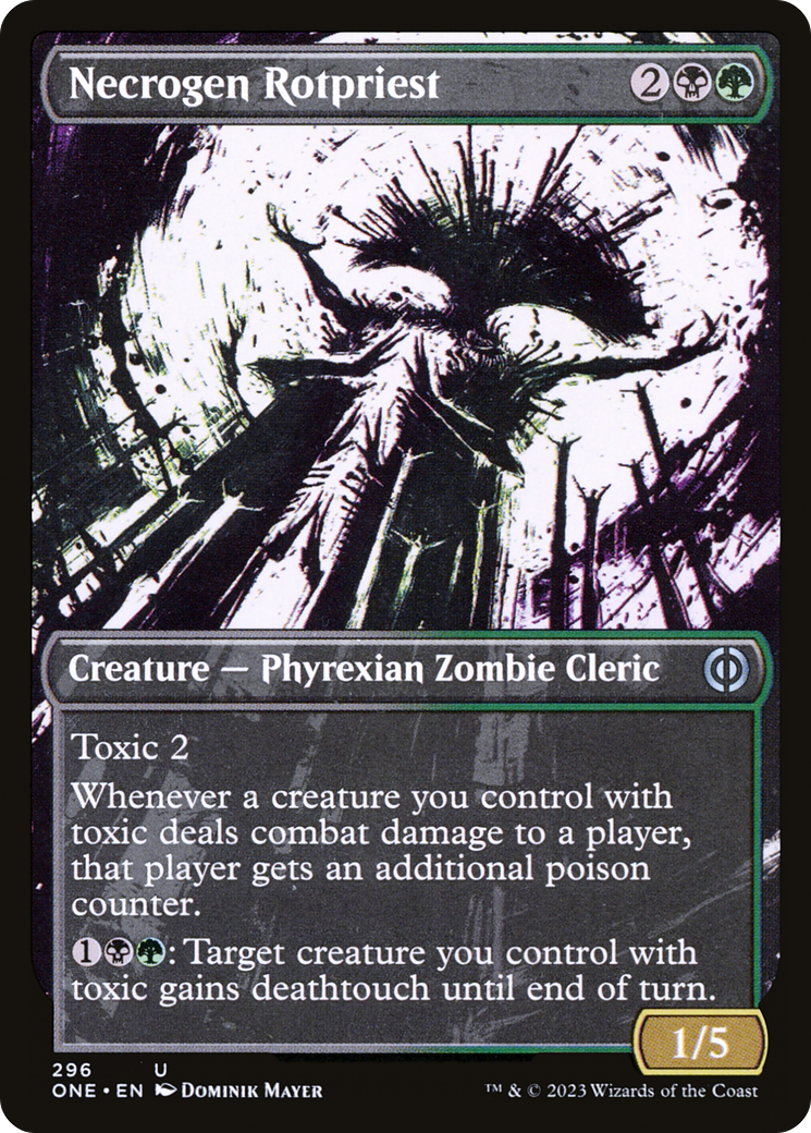 Necrogen Rotpriest (Borderless Ichor) [Phyrexia: All Will Be One] | Tacoma Games