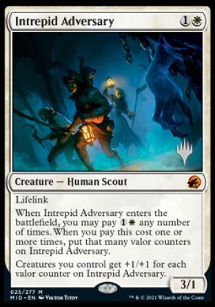 Intrepid Adversary (Promo Pack) [Innistrad: Midnight Hunt Promos] | Tacoma Games