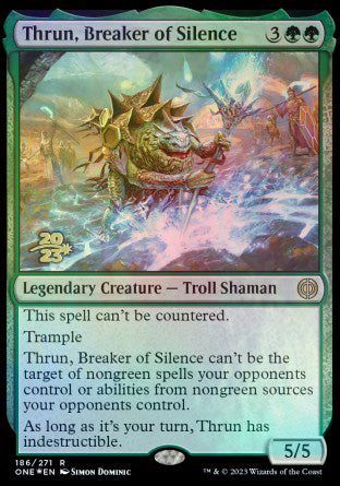 Thrun, Breaker of Silence [Phyrexia: All Will Be One Prerelease Promos] | Tacoma Games