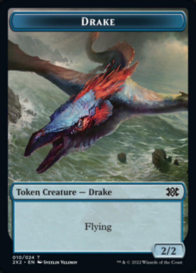 Drake // Angel Double-sided Token [Double Masters 2022 Tokens] | Tacoma Games