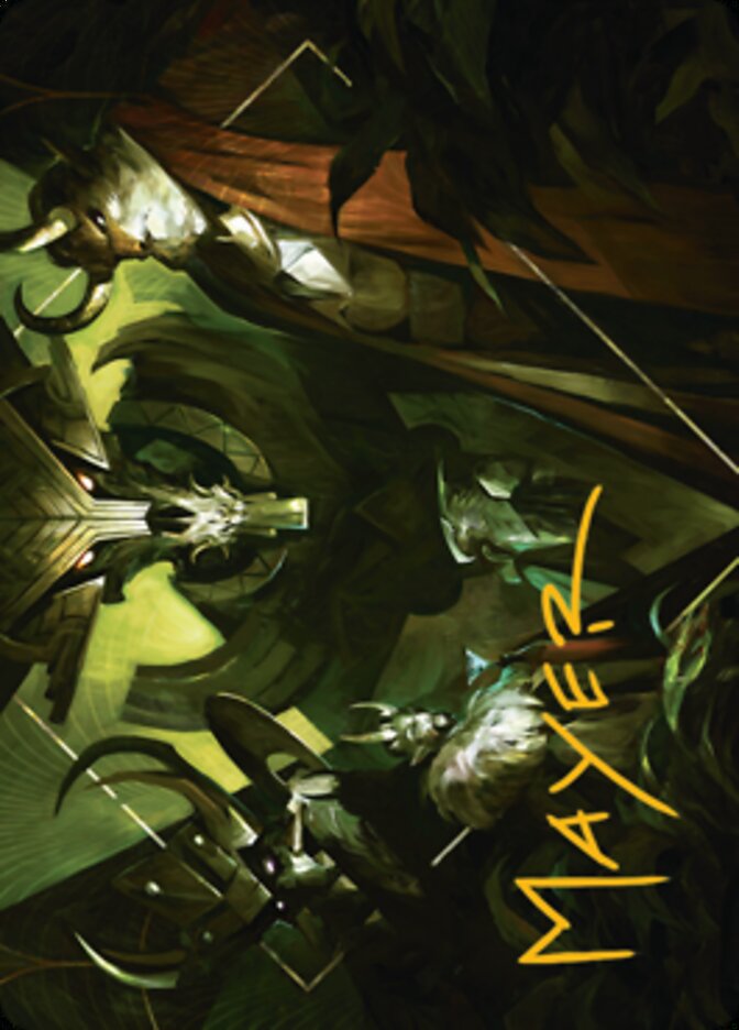 Meeting of the Five Art Card (Gold-Stamped Signature) [Streets of New Capenna Art Series] | Tacoma Games