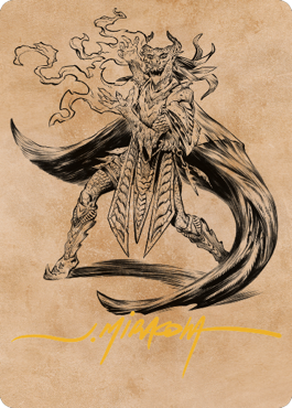 Livaan, Cultist of Tiamat Art Card (Gold-Stamped Signature) [Commander Legends: Battle for Baldur's Gate Art Series] | Tacoma Games