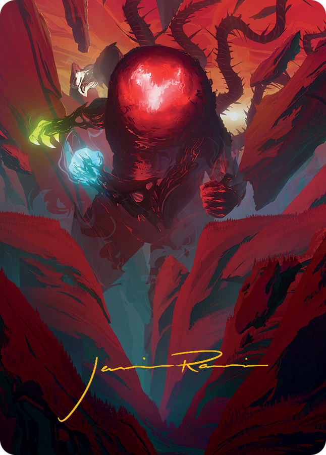 Omnath, Locus of All Art Card (62) (Gold-Stamped Signature) [March of the Machine Art Series] | Tacoma Games