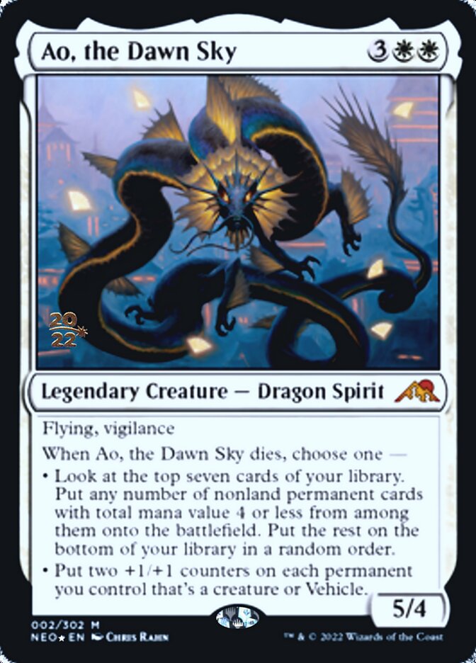 Ao, the Dawn Sky [Kamigawa: Neon Dynasty Prerelease Promos] | Tacoma Games