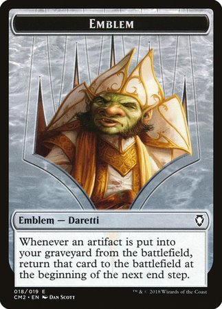 Emblem - Daretti, Scrap Savant [Commander Anthology Volume II Tokens] | Tacoma Games