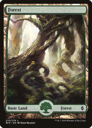 Forest (270) - Full Art [Battle for Zendikar] | Tacoma Games