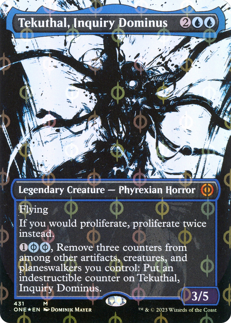 Tekuthal, Inquiry Dominus (Borderless Ichor Step-and-Compleat Foil) [Phyrexia: All Will Be One] | Tacoma Games