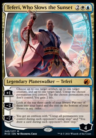 Teferi, Who Slows the Sunset (Promo Pack) [Innistrad: Midnight Hunt Promos] | Tacoma Games