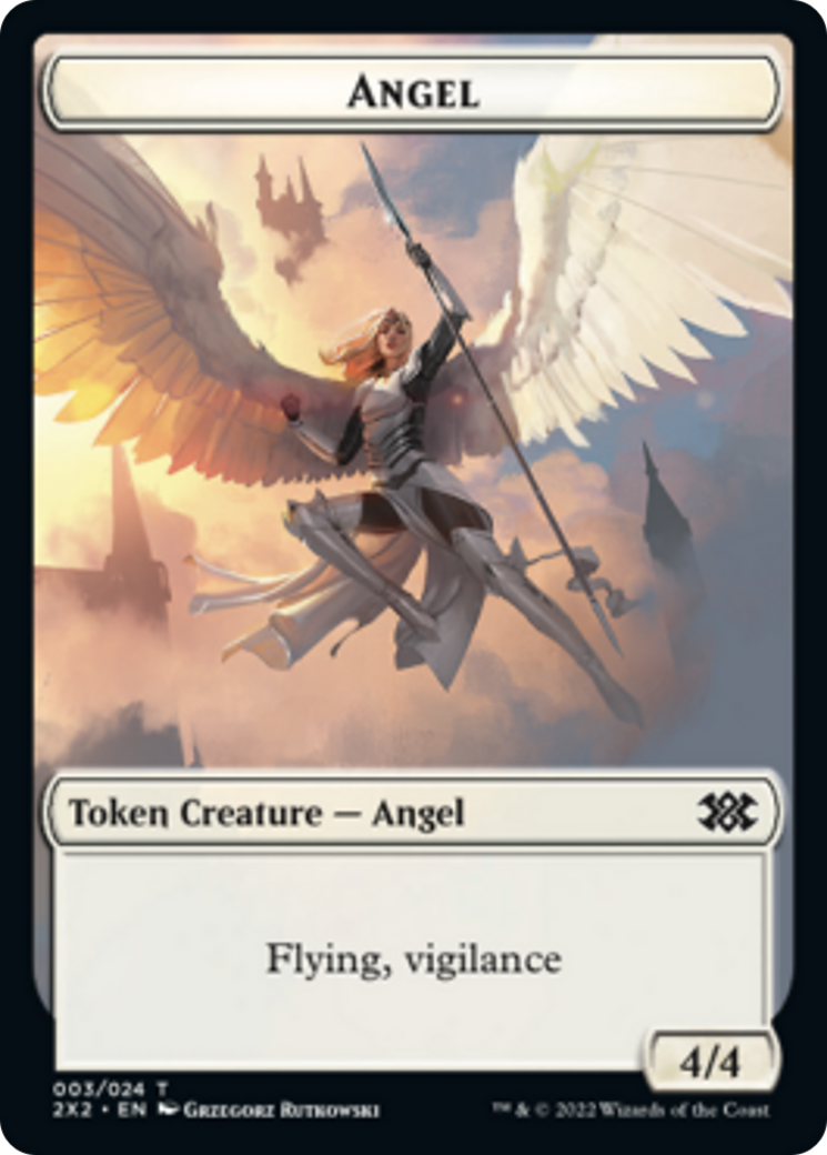 Elemental // Angel Double-sided Token [Double Masters 2022 Tokens] | Tacoma Games