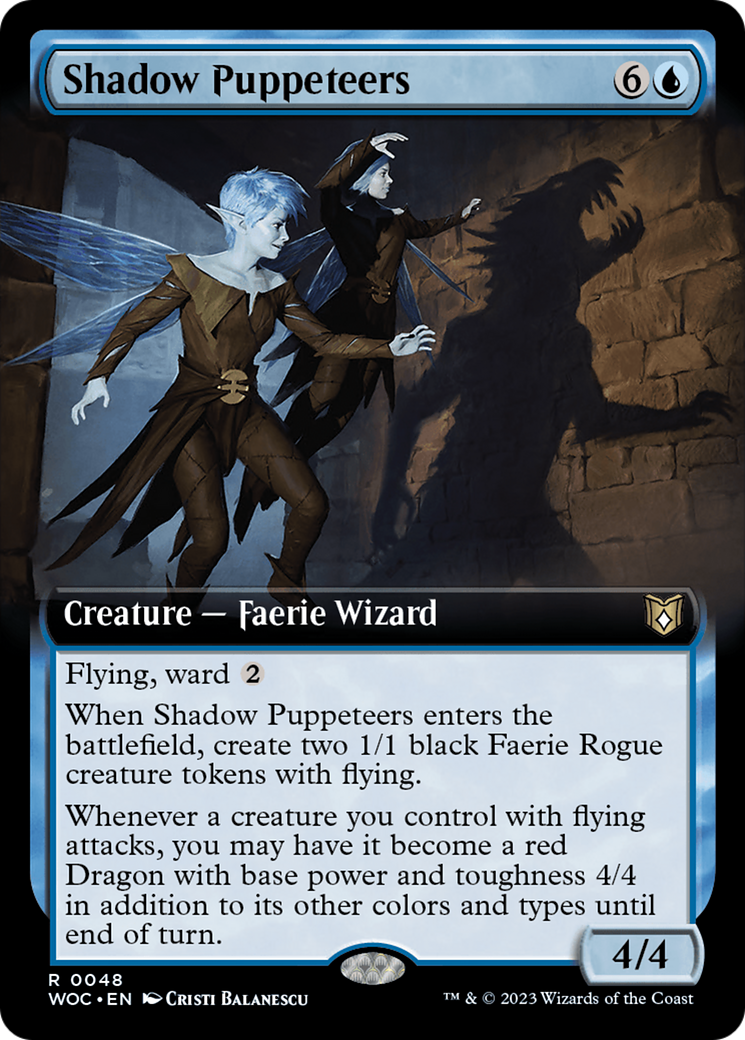 Shadow Puppeteers (Extended Art) [Wilds of Eldraine Commander] | Tacoma Games