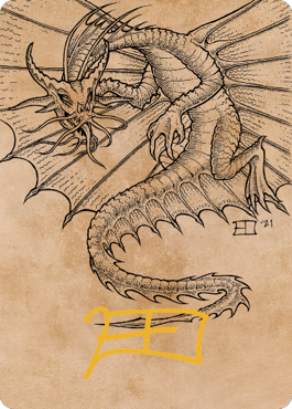 Ancient Gold Dragon Art Card (44) (Gold-Stamped Signature) [Commander Legends: Battle for Baldur's Gate Art Series] | Tacoma Games