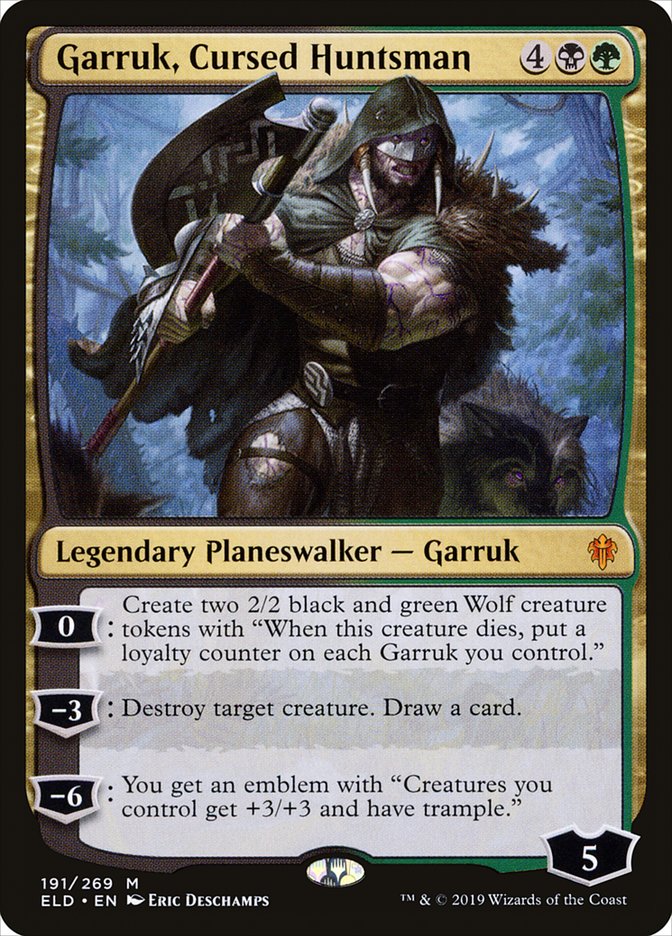 Garruk, Cursed Huntsman [Throne of Eldraine] | Tacoma Games