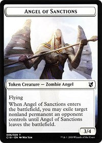 Angel of Sanctions // Horror Double-sided Token [Commander 2019 Tokens] | Tacoma Games