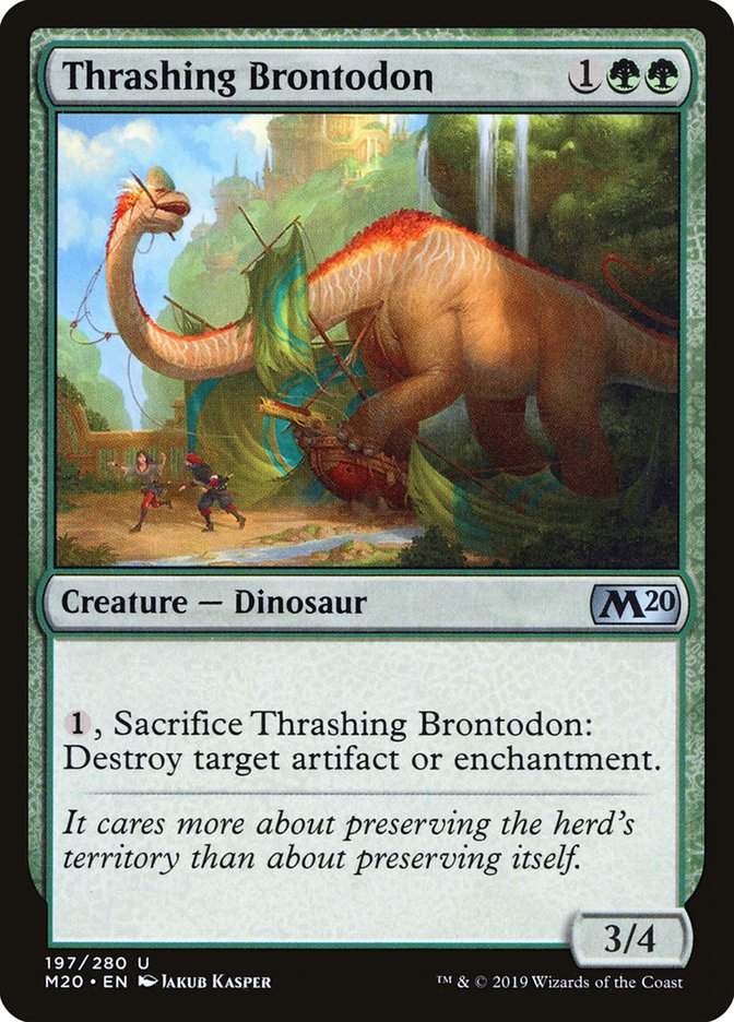 Thrashing Brontodon [Core Set 2020] | Tacoma Games