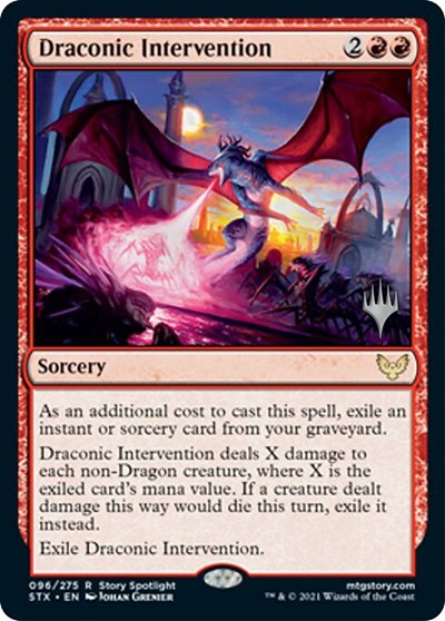 Draconic Intervention (Promo Pack) [Strixhaven: School of Mages Promos] | Tacoma Games