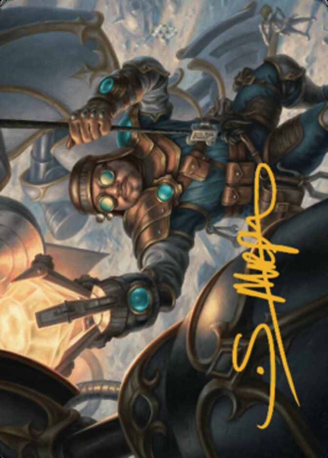 Powerstone Engineer Art Card (Gold-Stamped Signature) [The Brothers' War Art Series] | Tacoma Games