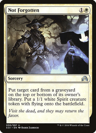 Not Forgotten [Shadows over Innistrad] | Tacoma Games