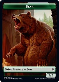 Bear // Food (16) Double-sided Token [Throne of Eldraine Tokens] | Tacoma Games