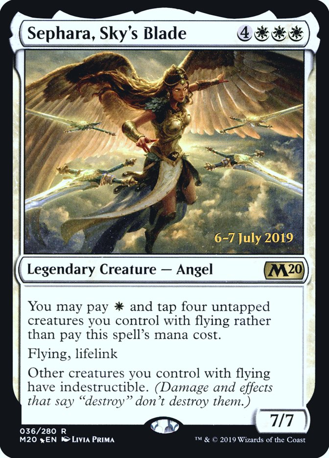 Sephara, Sky's Blade  [Core Set 2020 Prerelease Promos] | Tacoma Games