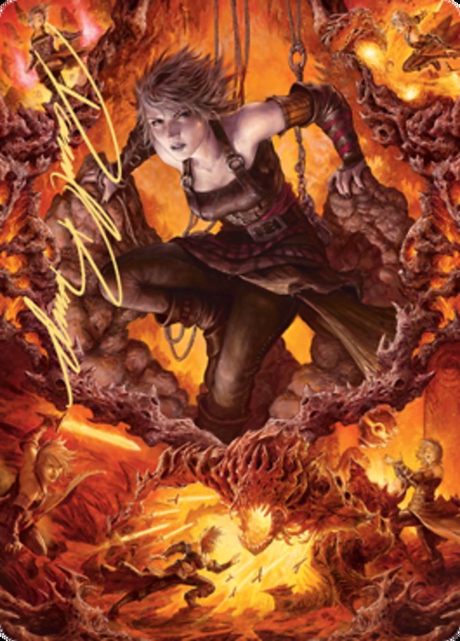 Nahiri, Heir of the Ancients 2 Art Card (Gold-Stamped Signature) [Zendikar Rising Art Series] | Tacoma Games