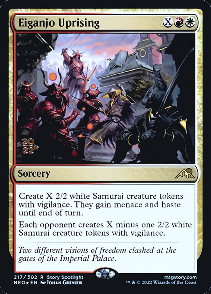 Eiganjo Uprising [Kamigawa: Neon Dynasty Prerelease Promos] | Tacoma Games