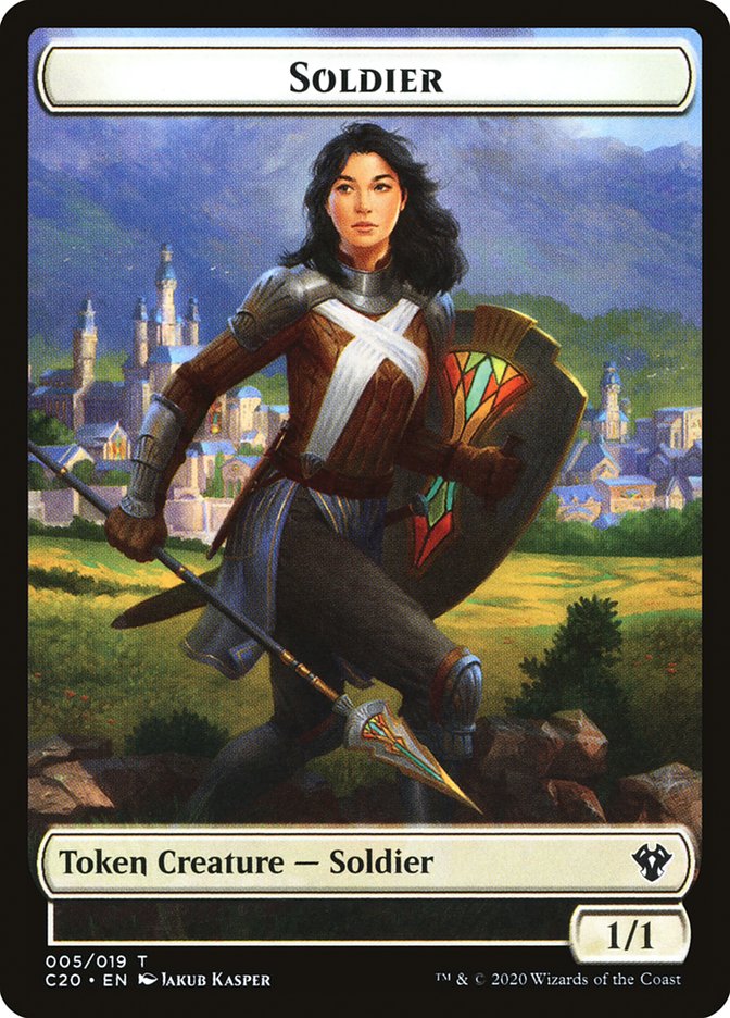 Human Soldier (005) // Drake Double-sided Token [Commander 2020 Tokens] | Tacoma Games