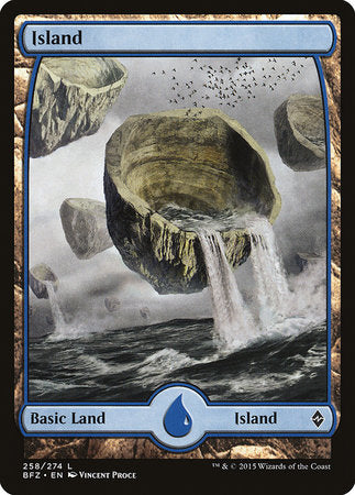 Island (258) - Full Art [Battle for Zendikar] | Tacoma Games