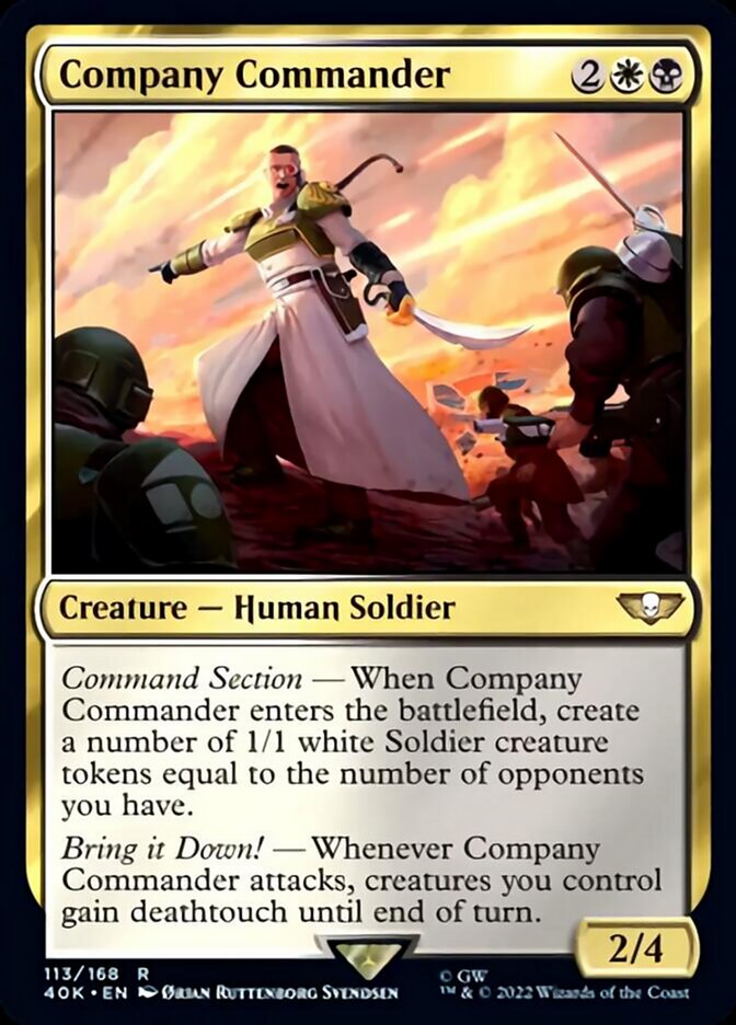 Company Commander (Surge Foil) [Universes Beyond: Warhammer 40,000] | Tacoma Games