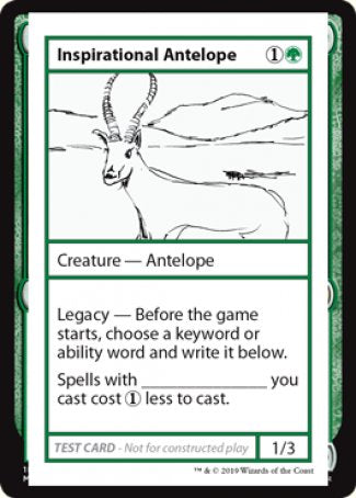 Inspirational Antelope (2021 Edition) [Mystery Booster Playtest Cards] | Tacoma Games