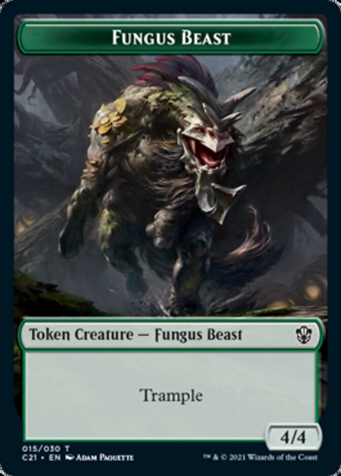 Demon // Fungus Beast Token [Commander 2021 Tokens] | Tacoma Games