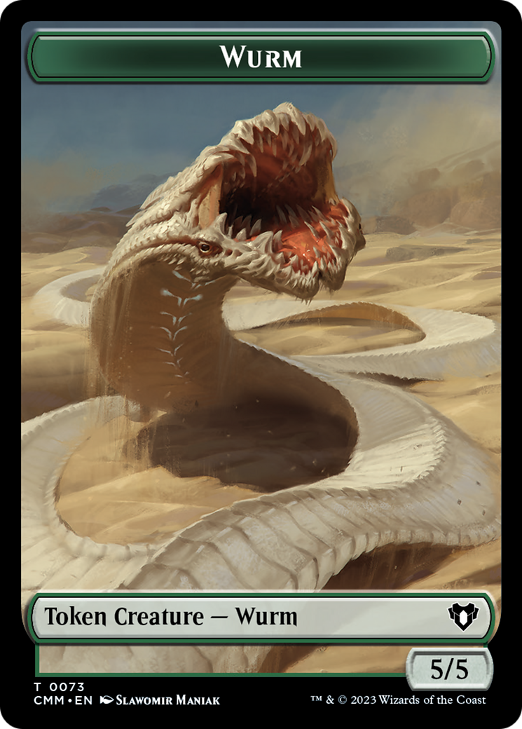 Wurm // Spider Double-Sided Token [Commander Masters Tokens] | Tacoma Games