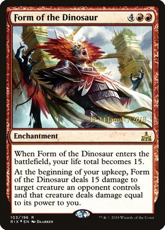 Form of the Dinosaur [Rivals of Ixalan Promos] | Tacoma Games