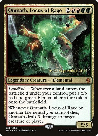 Omnath, Locus of Rage [Battle for Zendikar Promos] | Tacoma Games