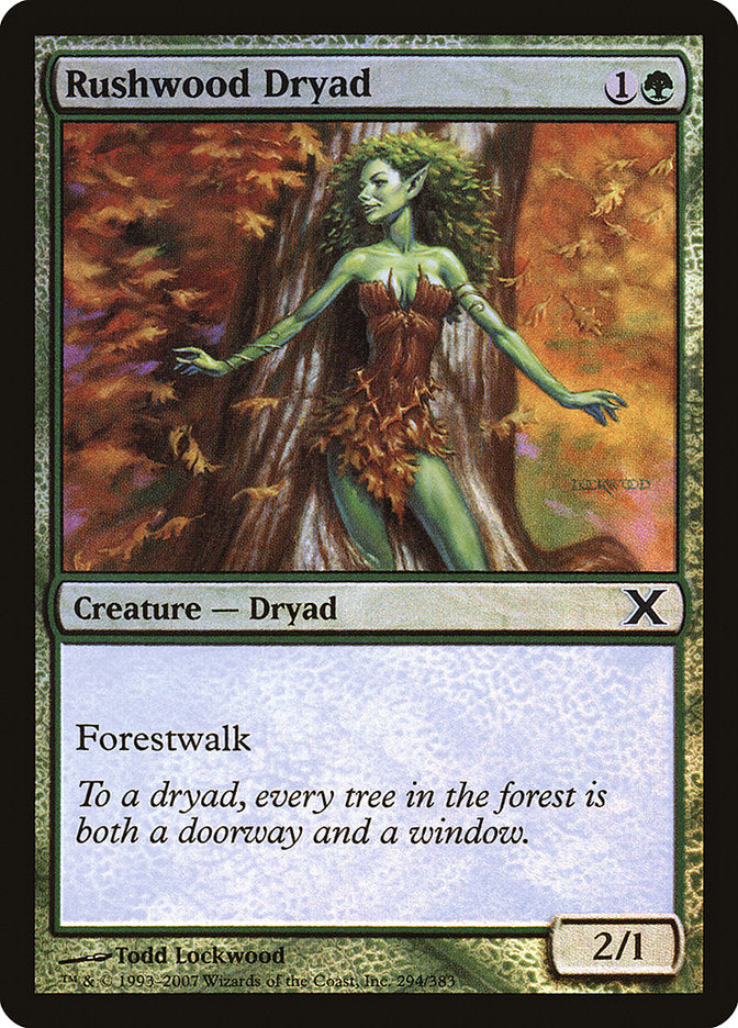 Rushwood Dryad (Premium Foil) [Tenth Edition] | Tacoma Games