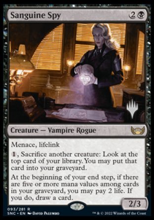 Sanguine Spy (Promo Pack) [Streets of New Capenna Promos] | Tacoma Games