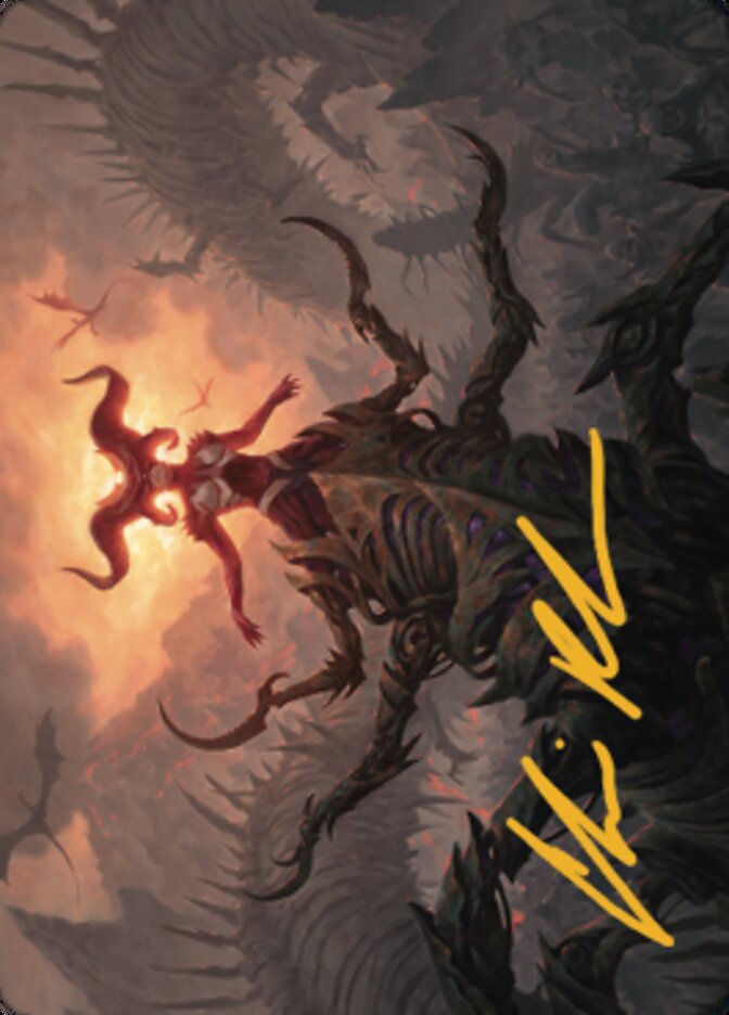 Sheoldred, the Apocalypse Art Card (Gold-Stamped Signature) [Dominaria United Art Series] | Tacoma Games