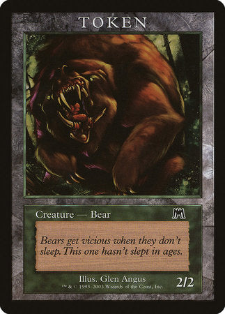 Bear Token (Onslaught) [Magic Player Rewards 2003] | Tacoma Games