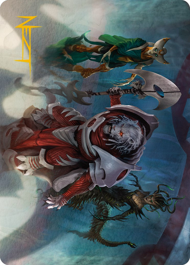 Norn's Decree Art Card (Gold-Stamped Signature) [Phyrexia: All Will Be One Art Series] | Tacoma Games