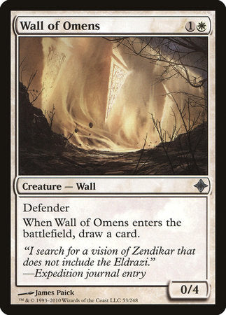 Wall of Omens [Rise of the Eldrazi] | Tacoma Games
