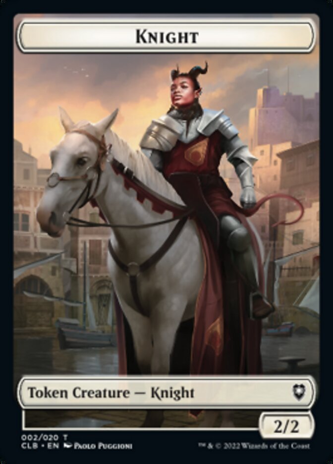 Treasure // Knight Double-sided Token [Commander Legends: Battle for Baldur's Gate Tokens] | Tacoma Games